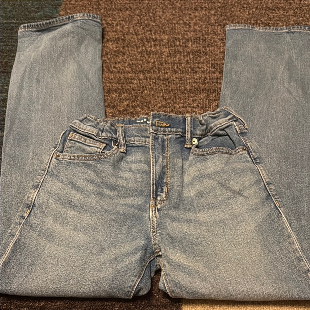 Old Navy Boot Cut Adjustable Waist Light Blue Jeans Girls 14